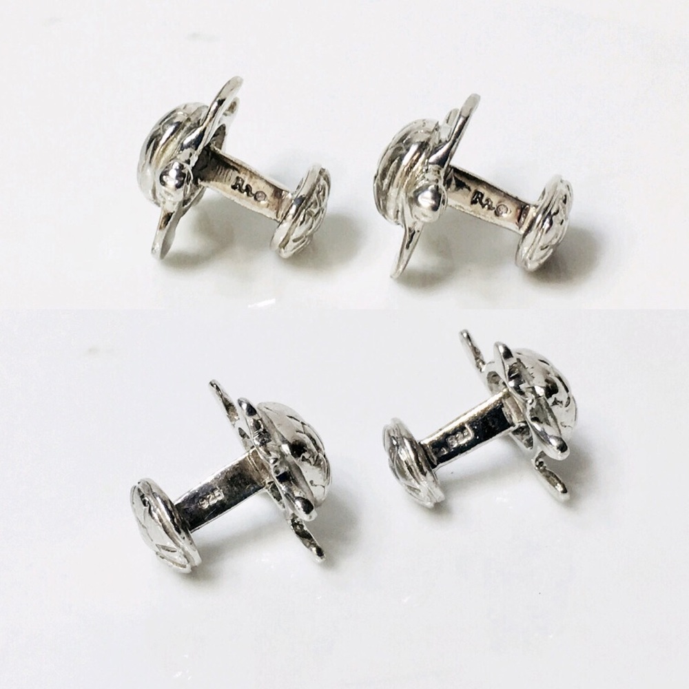 Robin Rotenier Sterling Sea Turtle Cuff Links - Picture 3 of 5